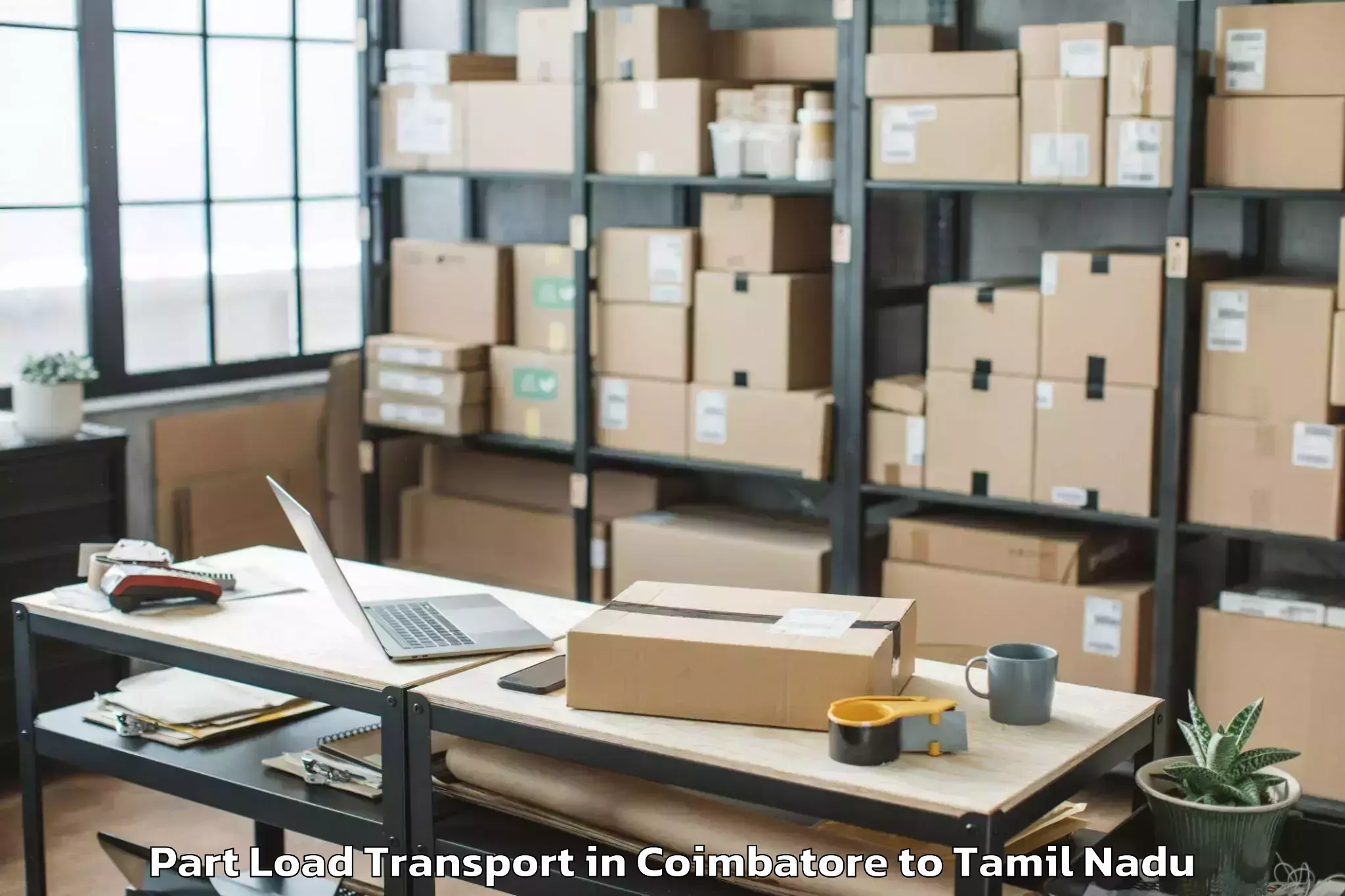 Reliable Coimbatore to Koradachcheri Part Load Transport